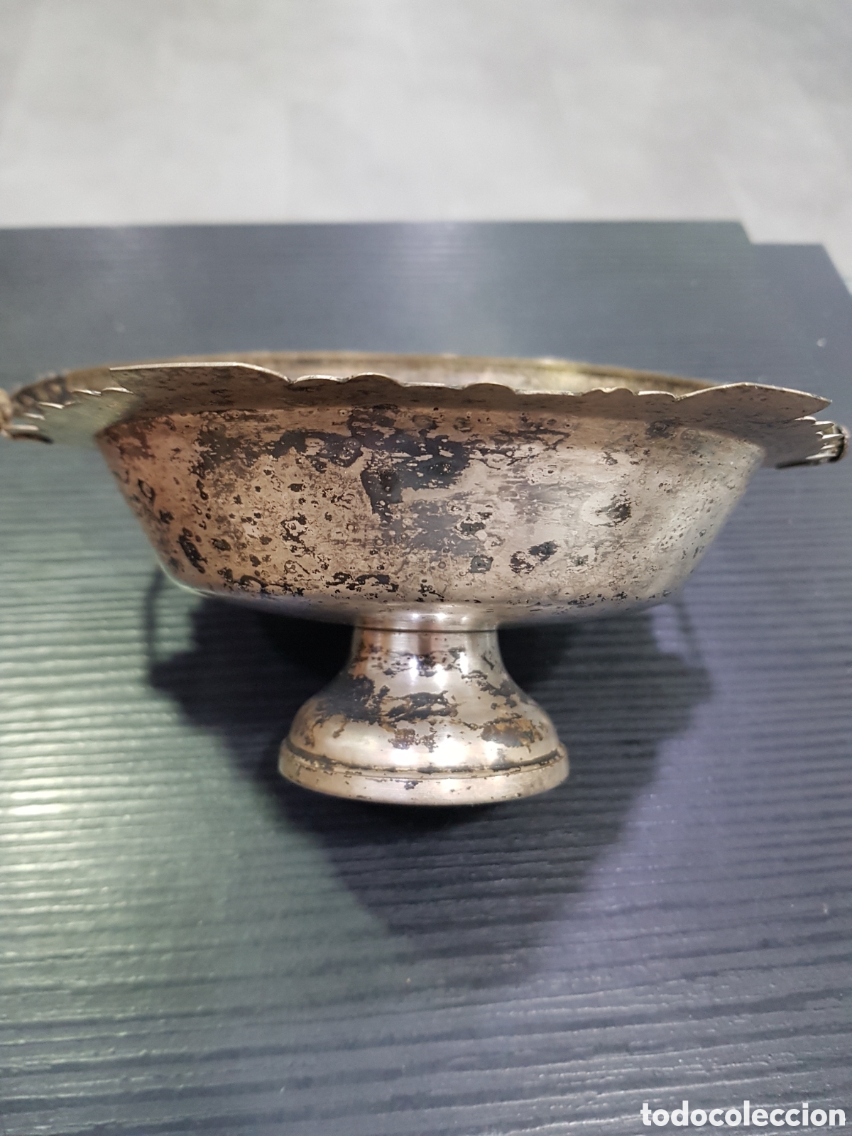 Antig&uuml;edades: Centro de mesa metal plateado. (L44) - Foto 4