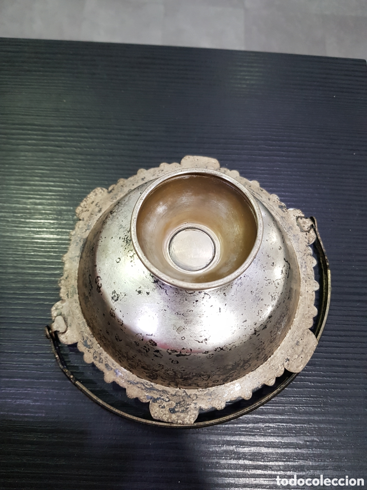 Antig&uuml;edades: Centro de mesa metal plateado. (L44) - Foto 5