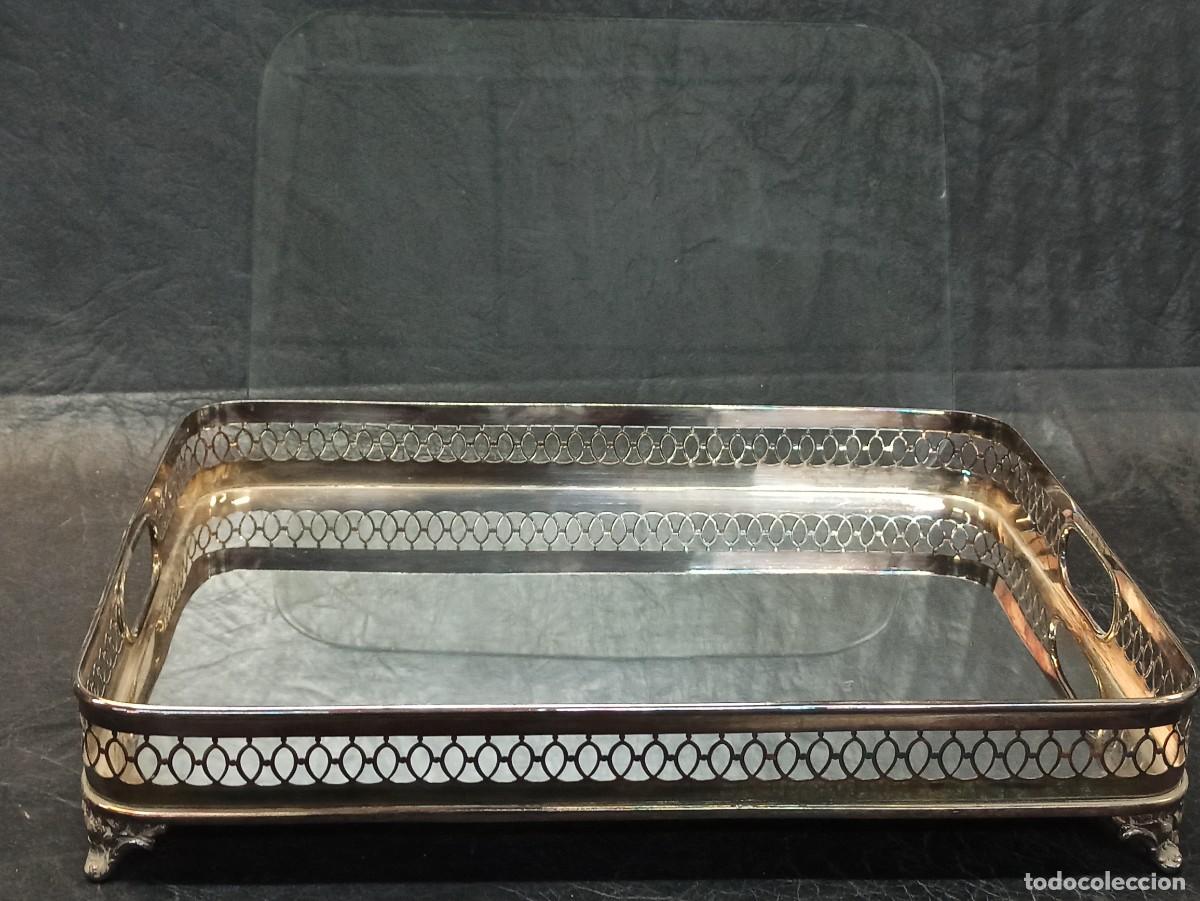 Antig&uuml;edades: Elegante bandeja de servicio. C74 - Foto 5