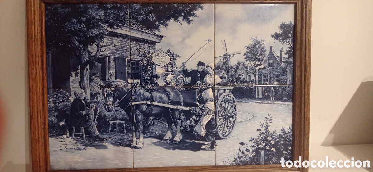 Antig&uuml;edades: Cuadro panel de azulejos - Foto 2