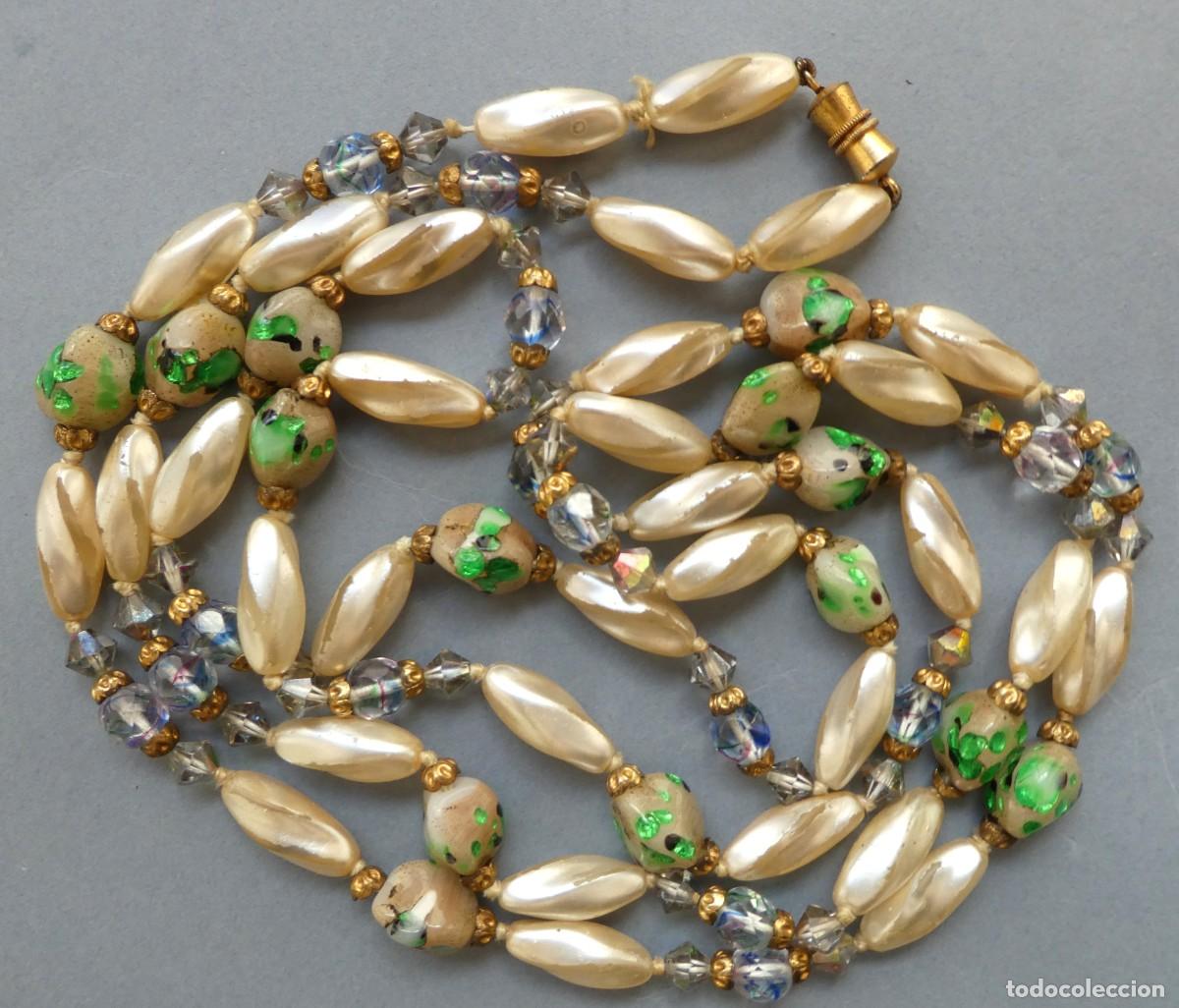 Antig&uuml;edades: ANTIGUO COLLAR DE CRISTAL DE MURANO - Foto 1