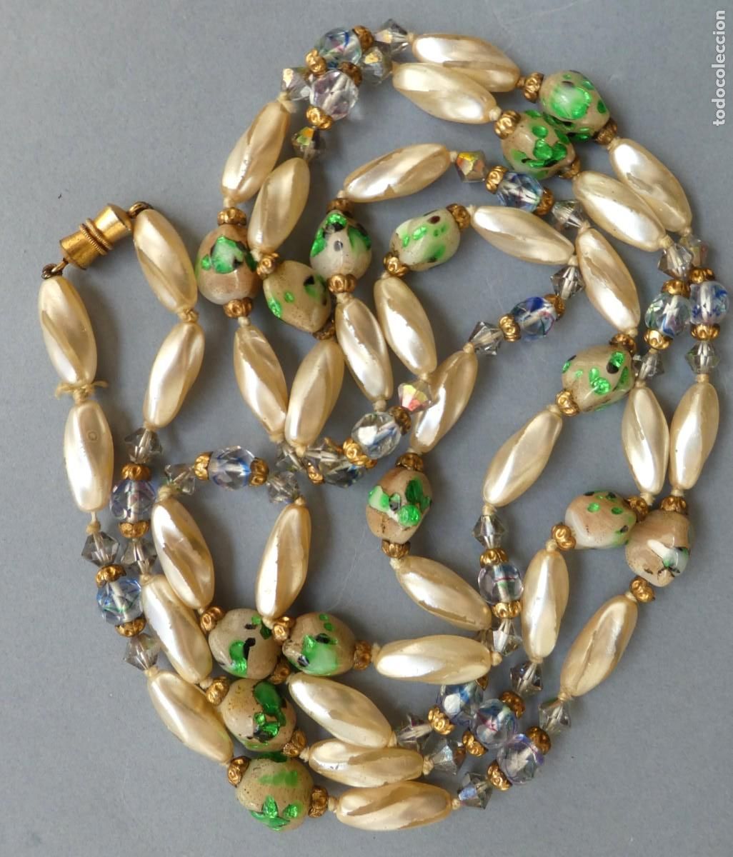 Antig&uuml;edades: ANTIGUO COLLAR DE CRISTAL DE MURANO - Foto 3