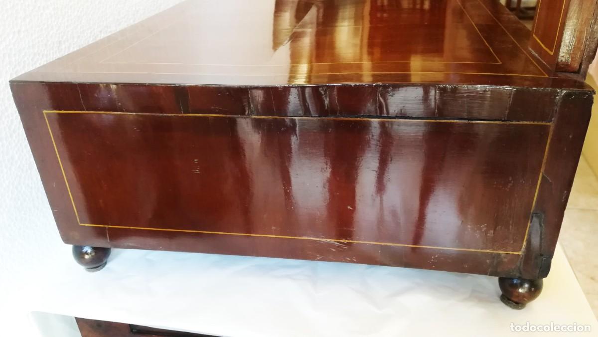 Antig&uuml;edades: TOCADOR ISABELINO DE MADERA DE CAOBA - Foto 8