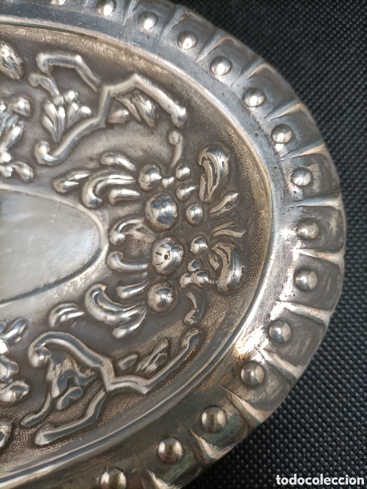 Antig&uuml;edades: Peque&ntilde;a Bandeja en Plata Meneses - Foto 3