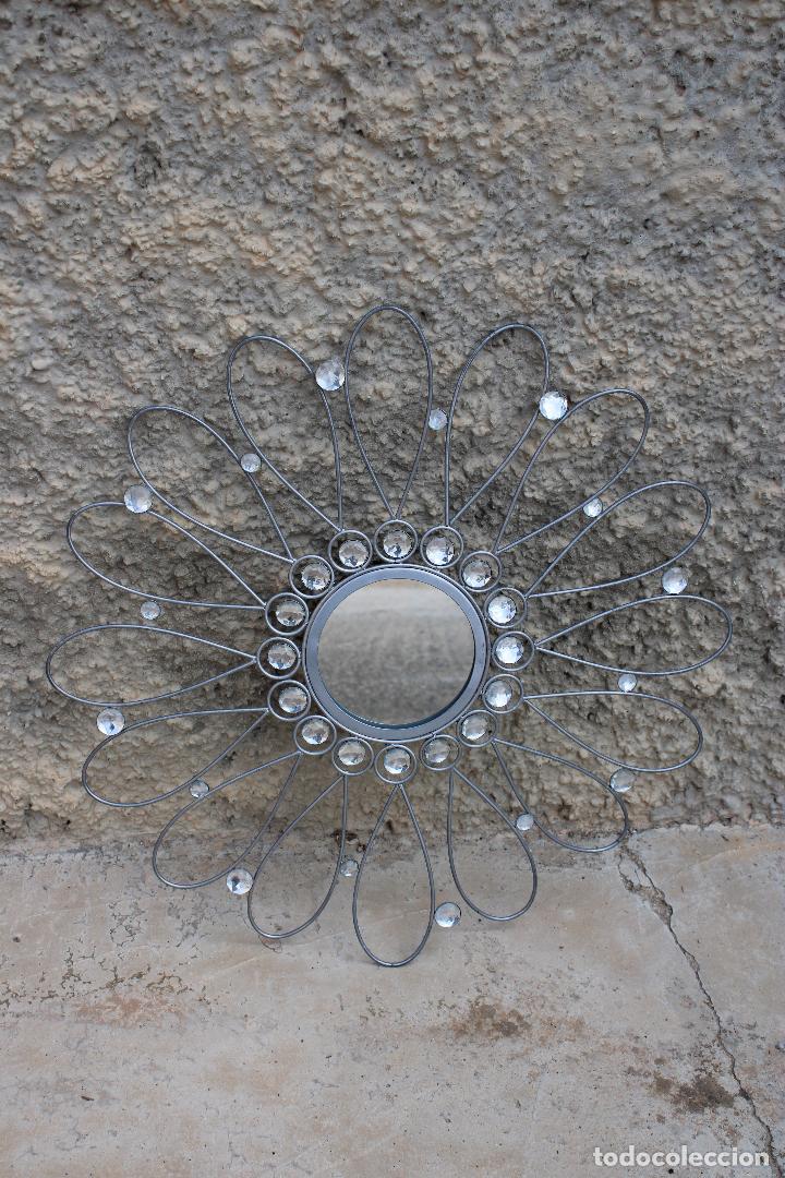 Antig&uuml;edades: espejo sol metalico - Foto 4