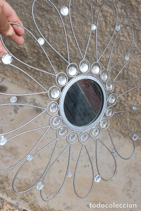 Antig&uuml;edades: espejo sol metalico - Foto 5