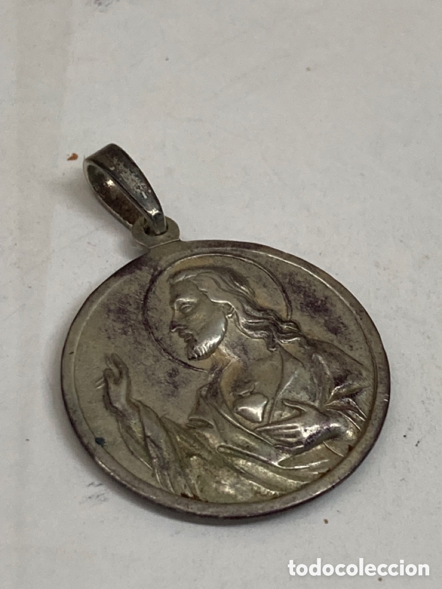 Antig&uuml;edades: Medalla de plata religiosa - Foto 1