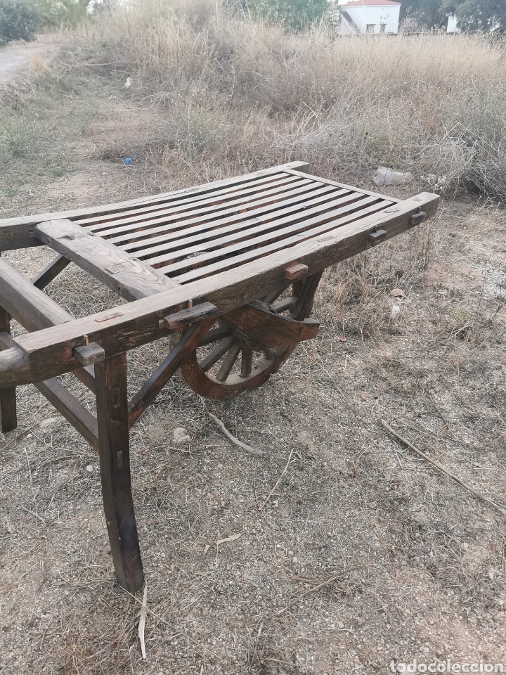 Antig&uuml;edades: Carretilla antigua de madera. - Foto 4