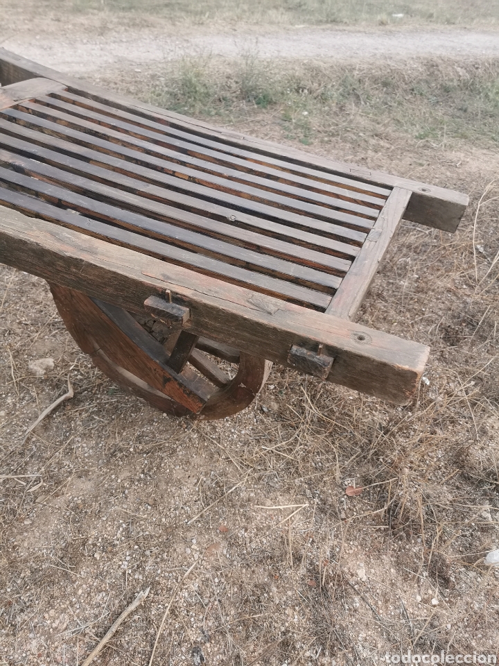 Antig&uuml;edades: Carretilla antigua de madera. - Foto 5