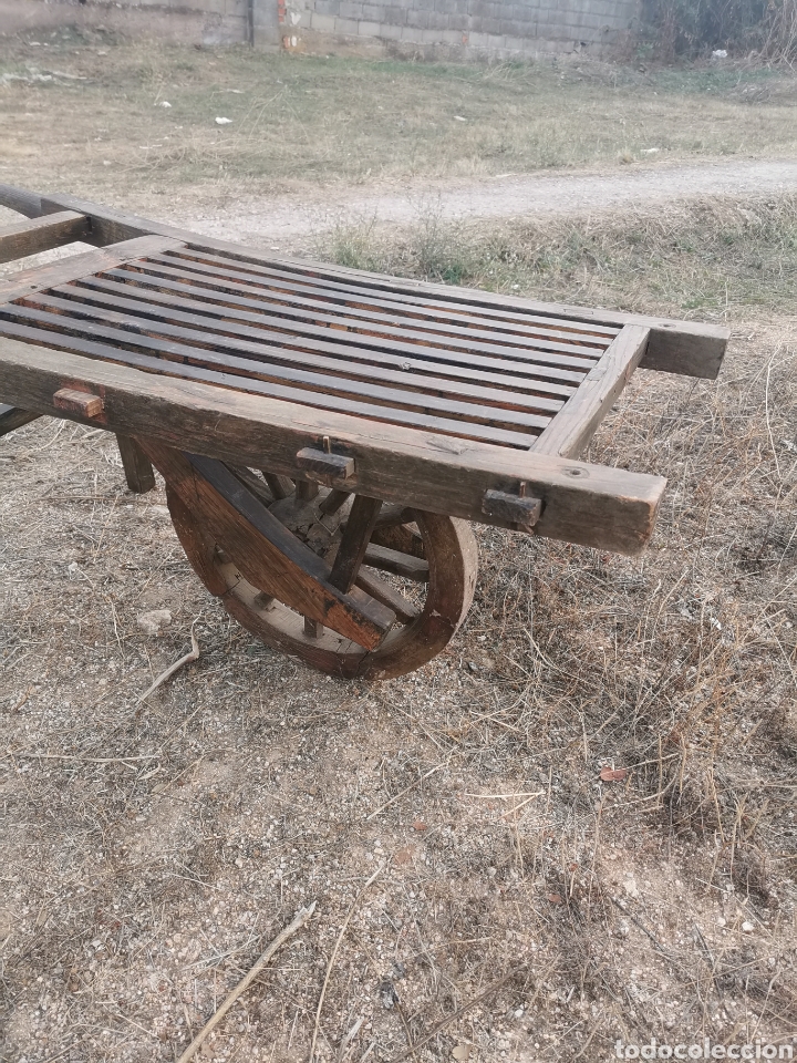 Antig&uuml;edades: Carretilla antigua de madera. - Foto 6