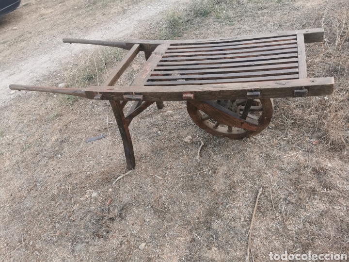 Antig&uuml;edades: Carretilla antigua de madera. - Foto 7