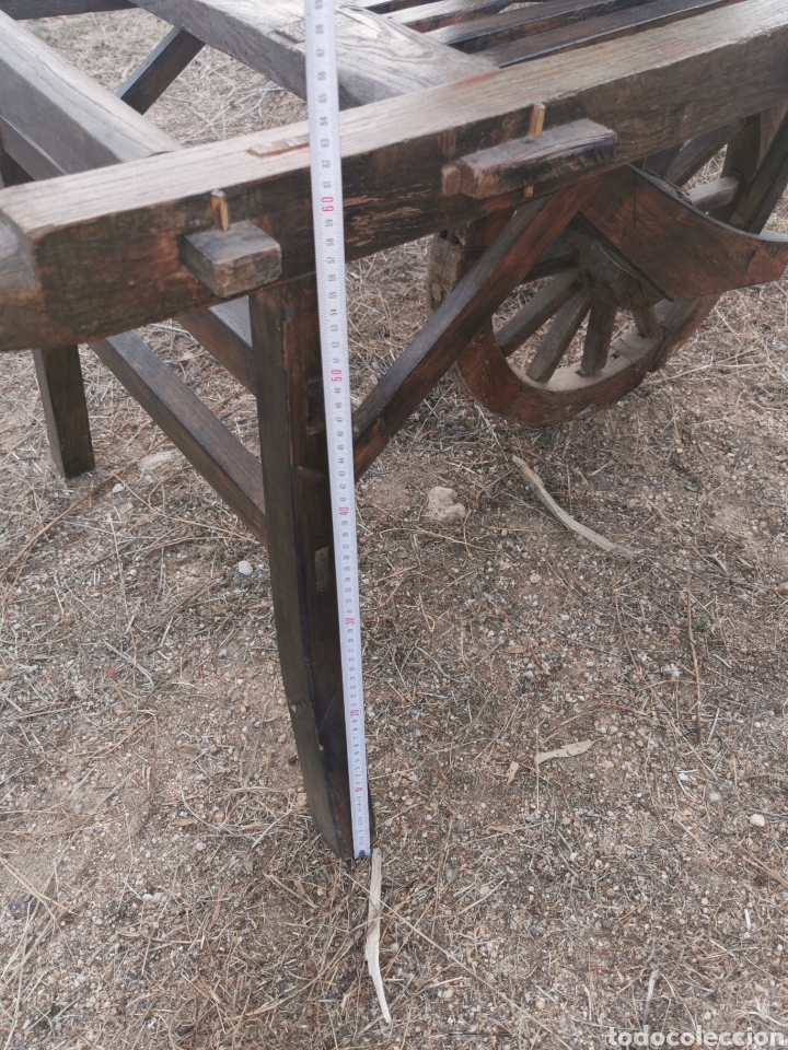 Antig&uuml;edades: Carretilla antigua de madera. - Foto 16