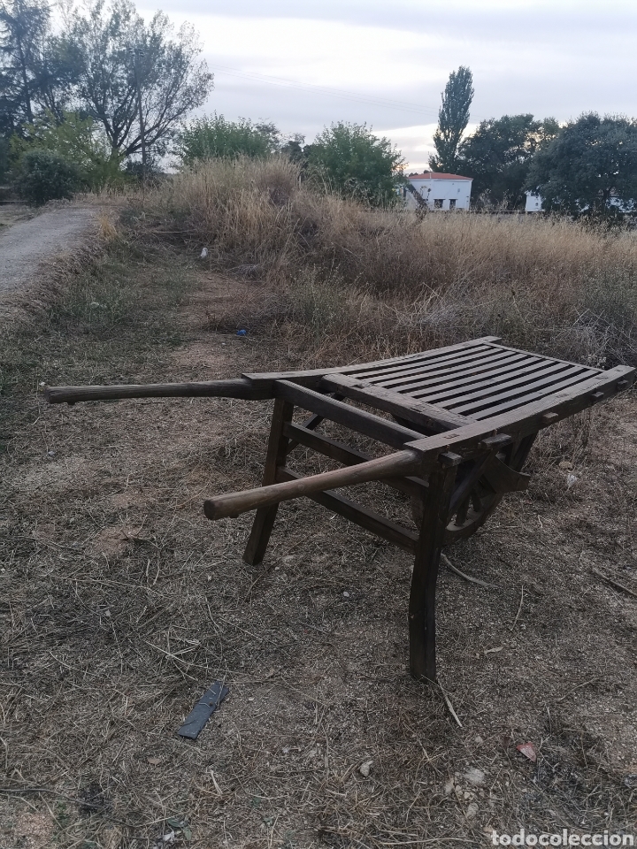 Antig&uuml;edades: Carretilla antigua de madera. - Foto 18