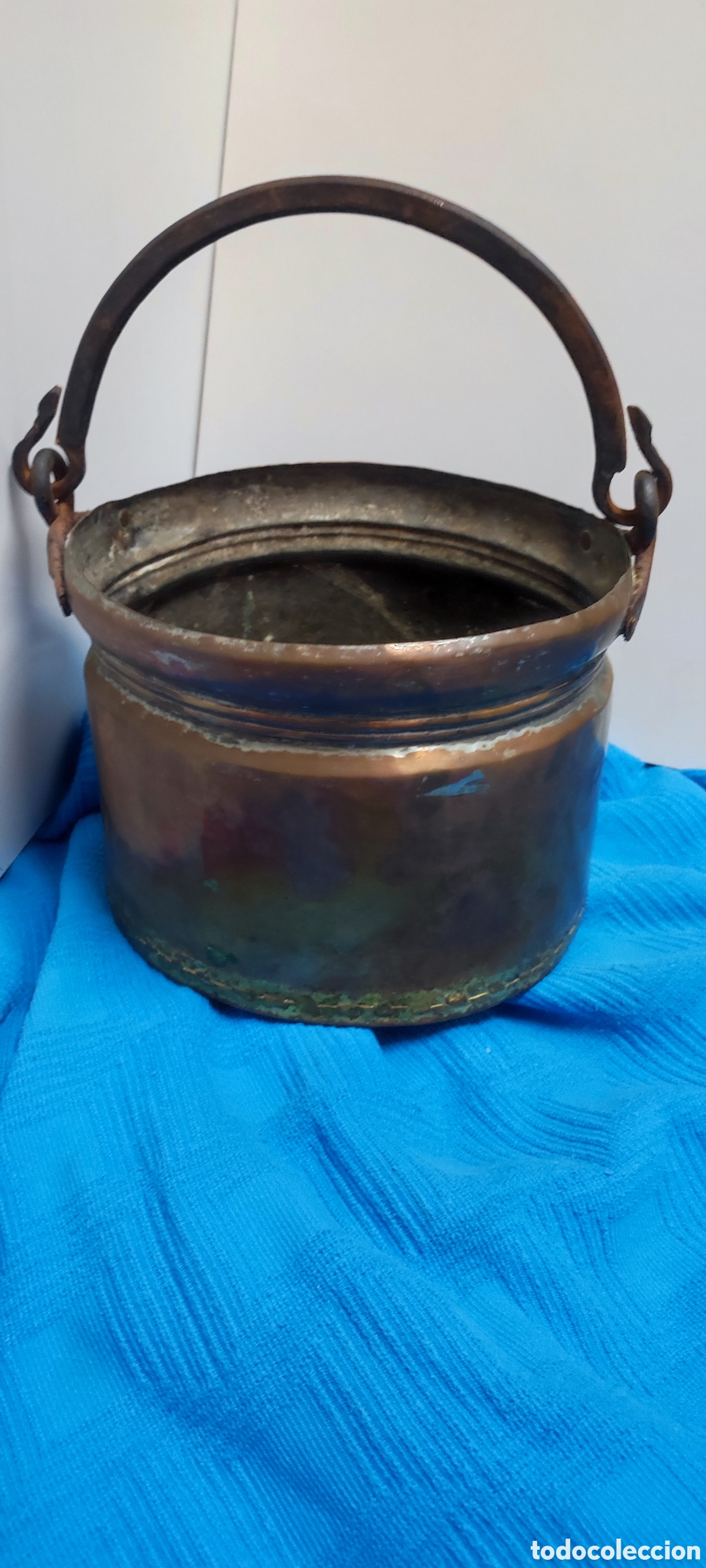 Antig&uuml;edades: Olla caldero de cobre - Foto 2