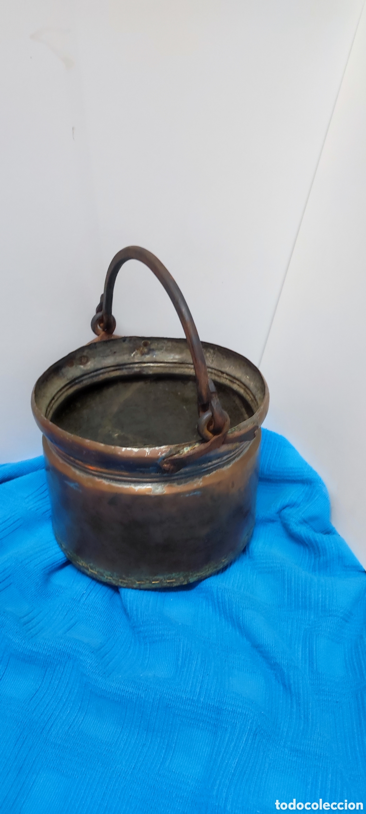 Antig&uuml;edades: Olla caldero de cobre - Foto 3