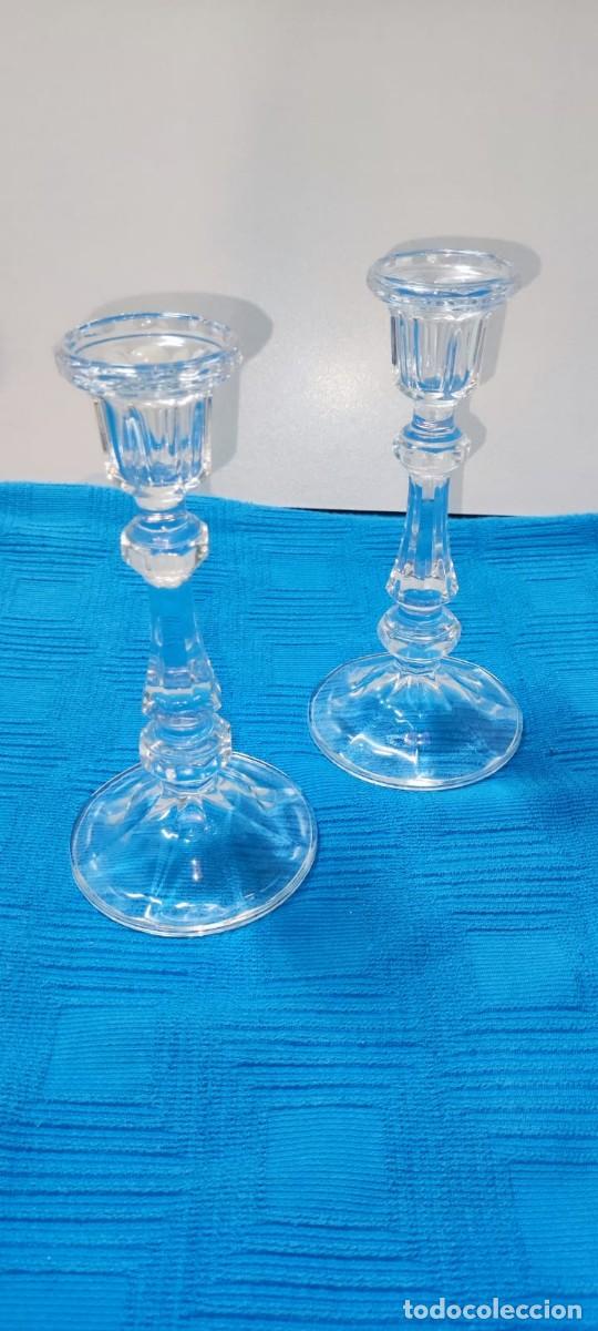 Antig&uuml;edades: Portavelas cristal - Foto 2