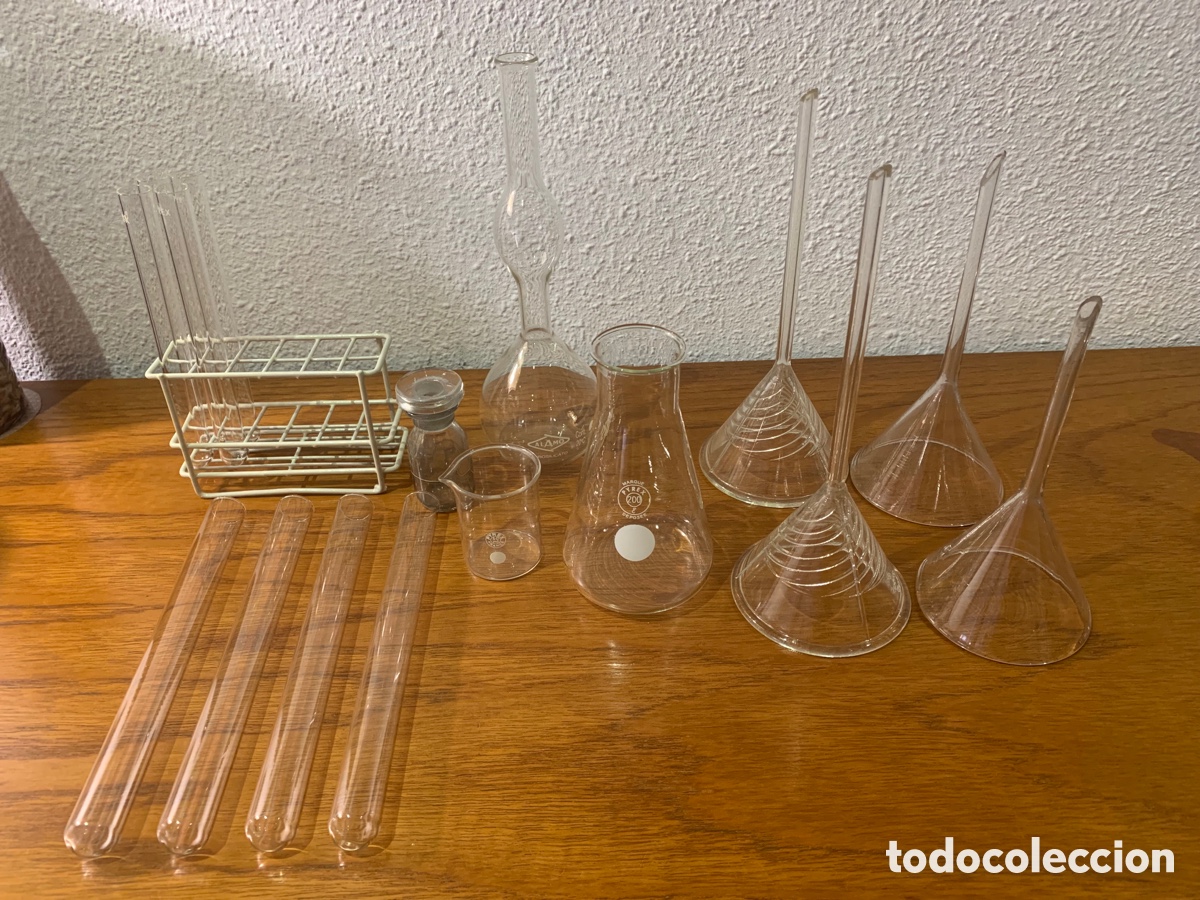 Antig&uuml;edades: Antiguo material de laboratorio de cristal - Foto 2