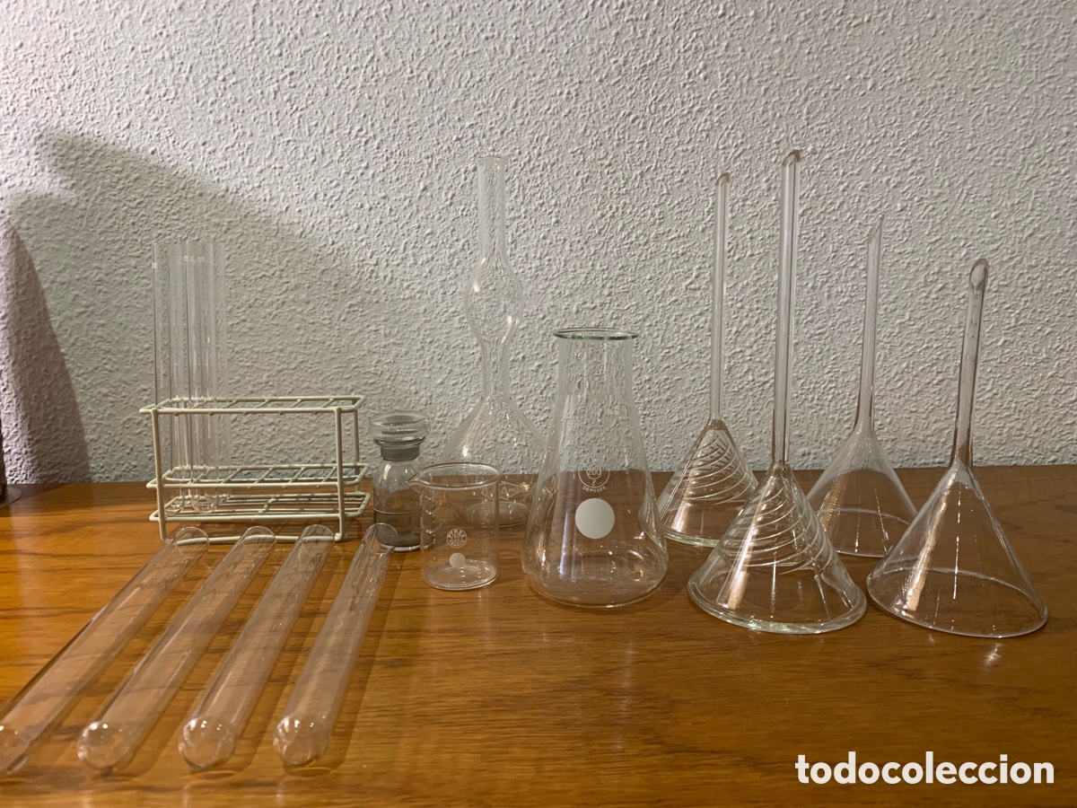 Antig&uuml;edades: Antiguo material de laboratorio de cristal - Foto 3