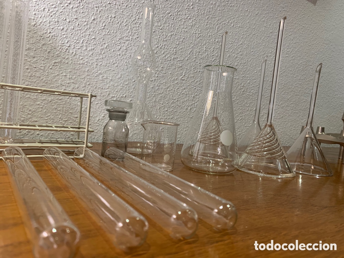 Antig&uuml;edades: Antiguo material de laboratorio de cristal - Foto 6