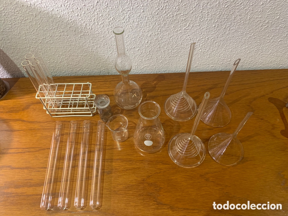 Antig&uuml;edades: Antiguo material de laboratorio de cristal - Foto 7