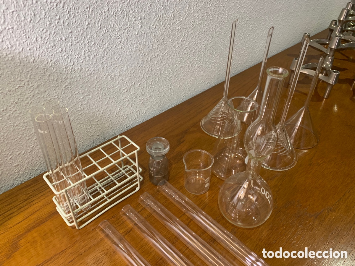 Antig&uuml;edades: Antiguo material de laboratorio de cristal - Foto 11