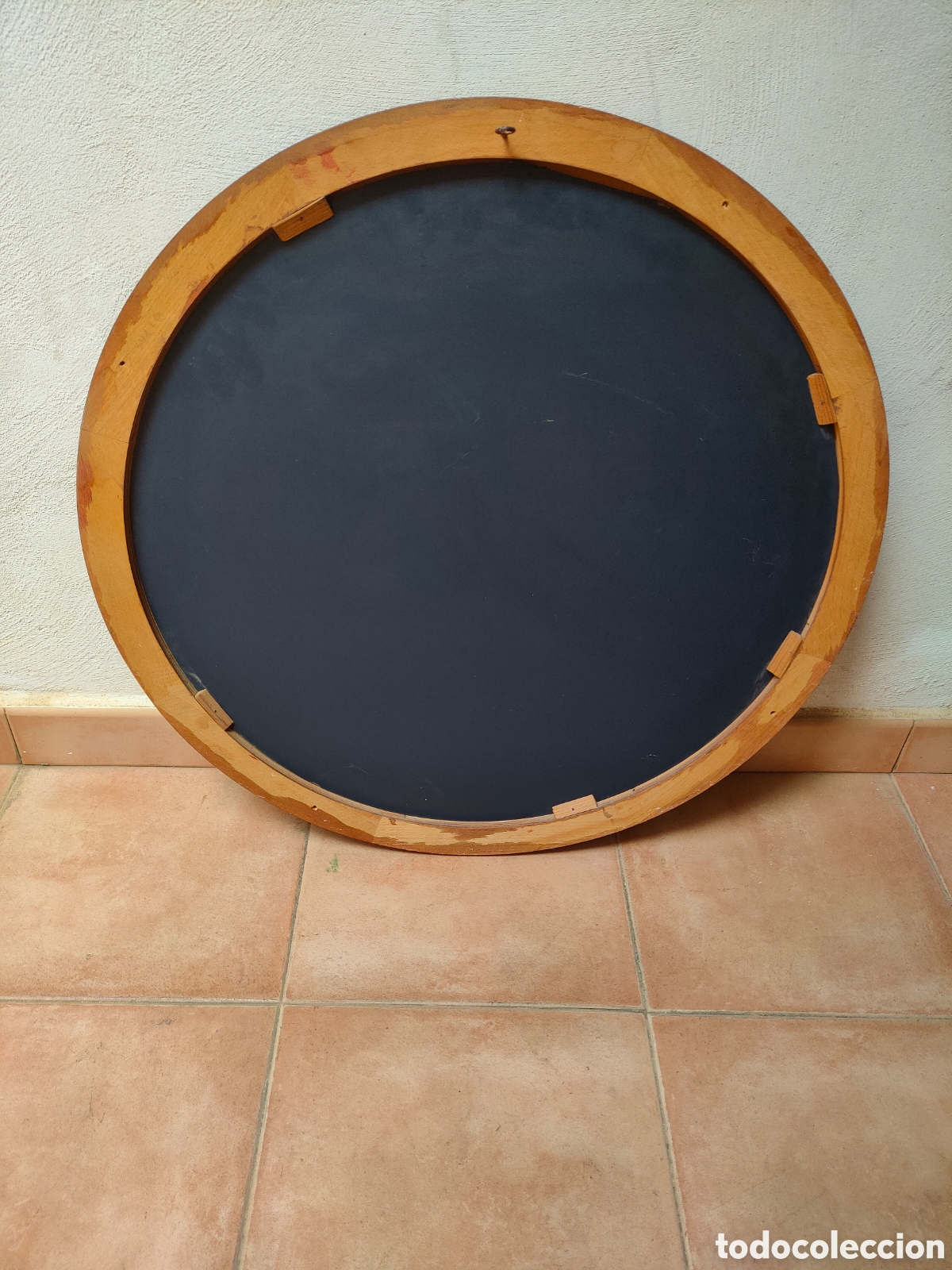 Espejo redondo de pared Ø65 en madera de mango Michele