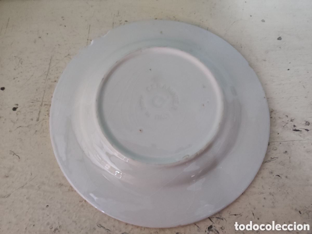 Antig&uuml;edades: Plato de cer&aacute;mica Italia - Foto 4