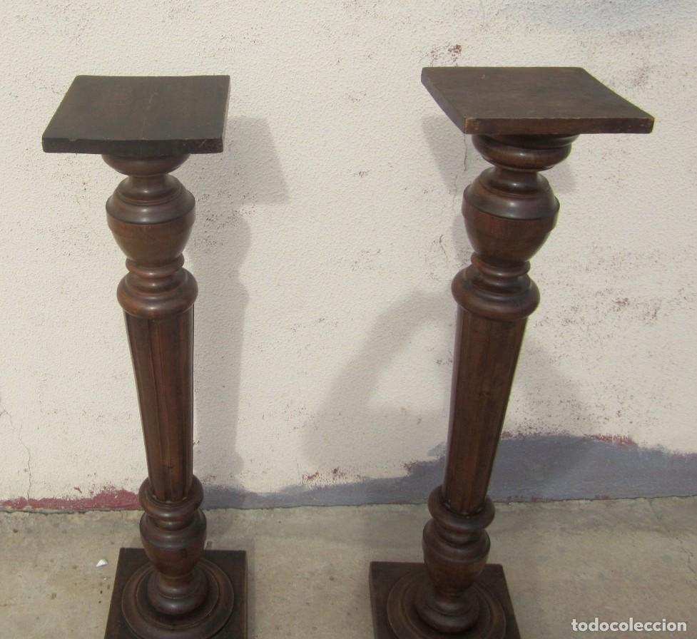 Antig&uuml;edades: Pareja de columnas, maceteros, pedestales SXIX - Foto 3