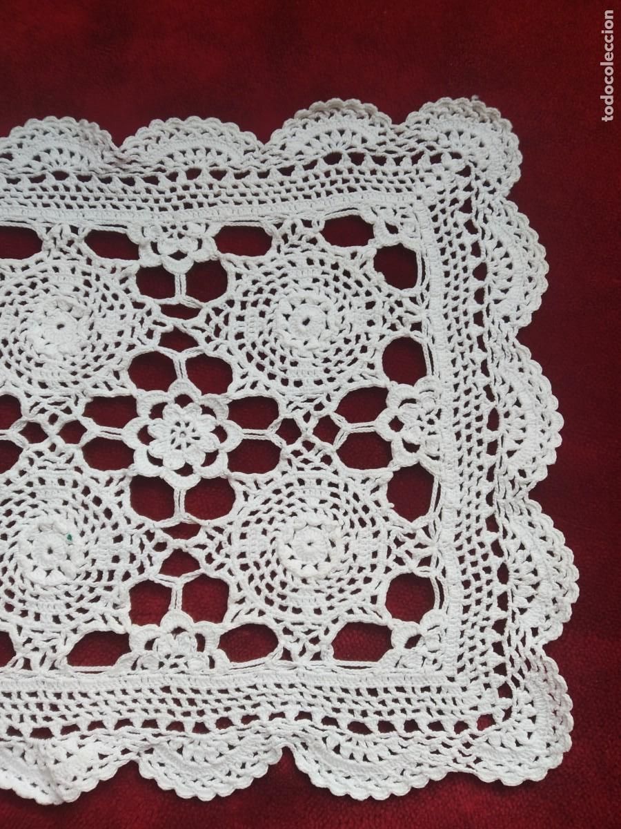 Antig&uuml;edades: TAPETE RECTANGULAR GANCHILLO - CROCHET - Foto 3