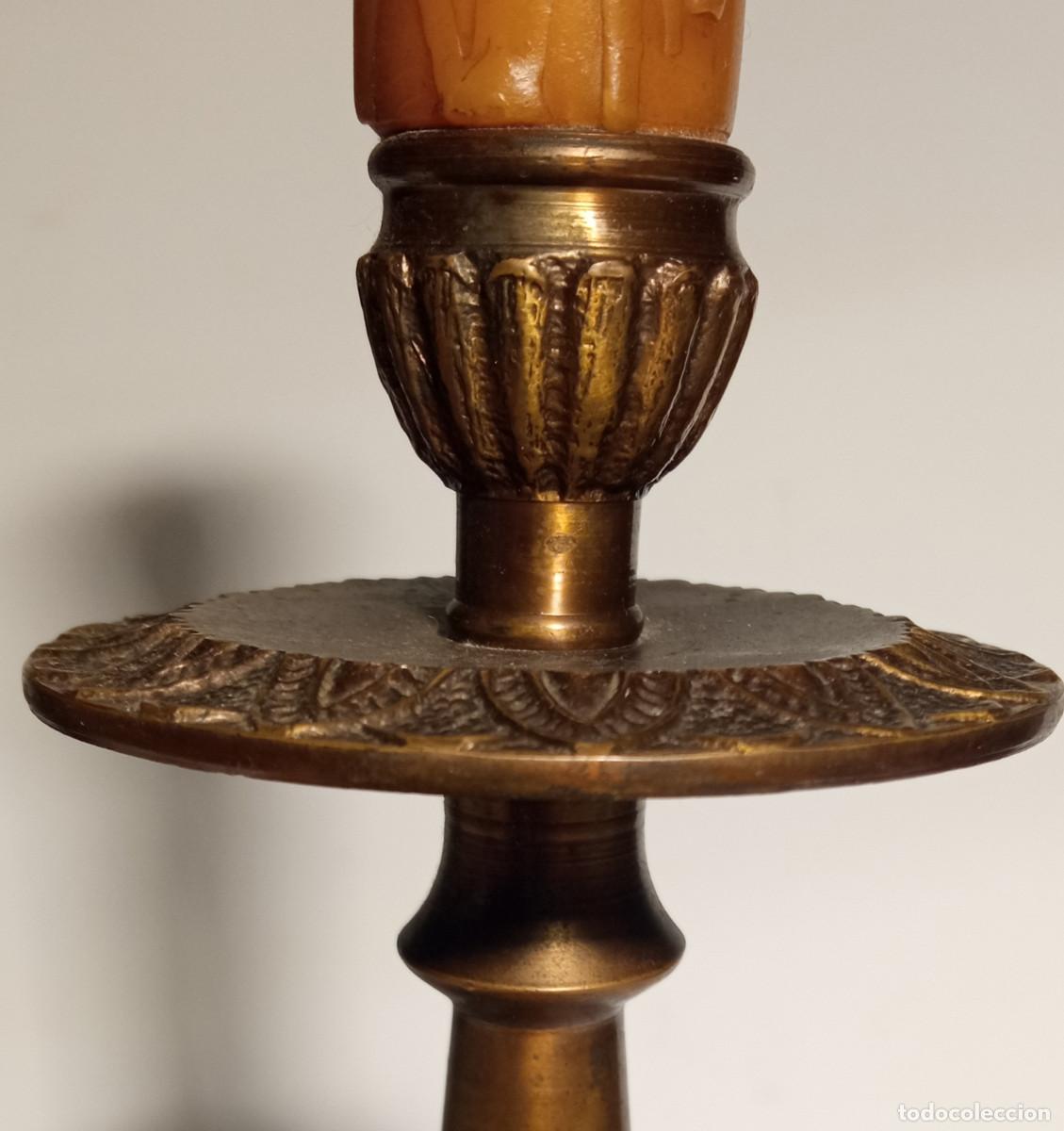 Antig&uuml;edades: Dos lampara antigua para mesa de bronce.Funcionan. - Foto 4