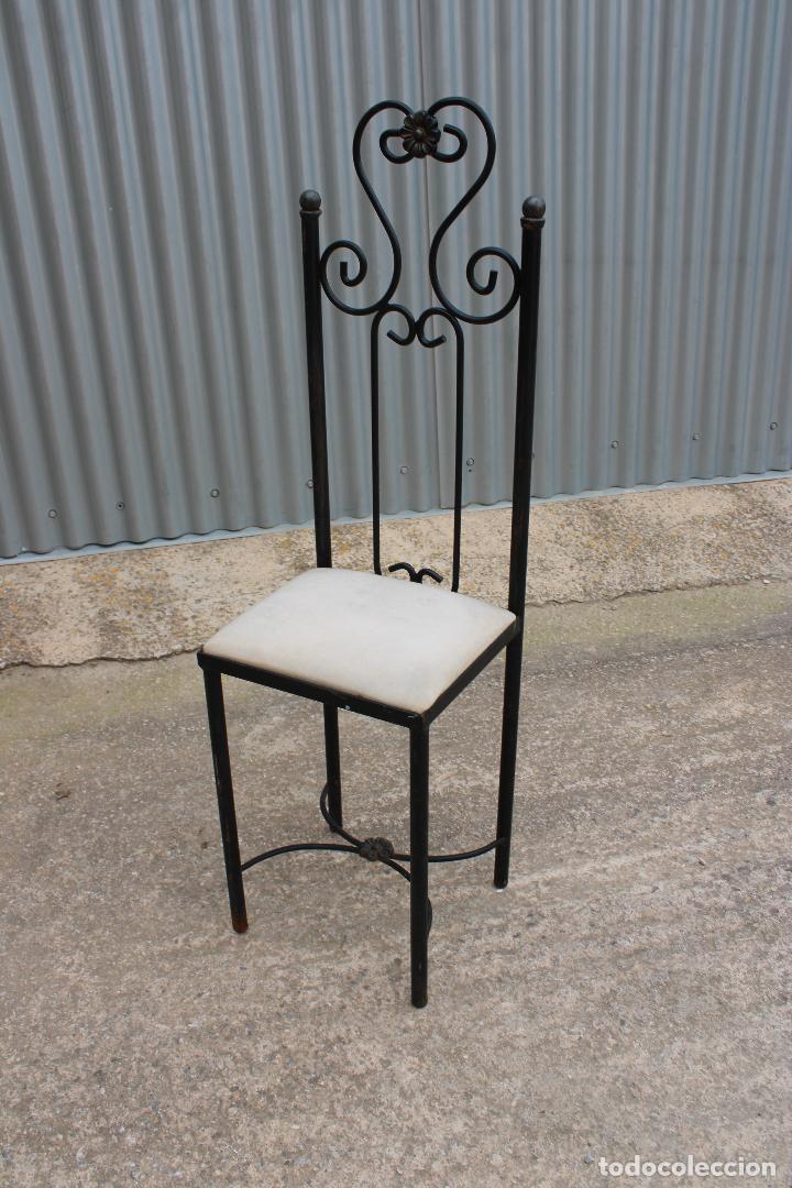 Antig&uuml;edades: silla recibidor de forja - Foto 2