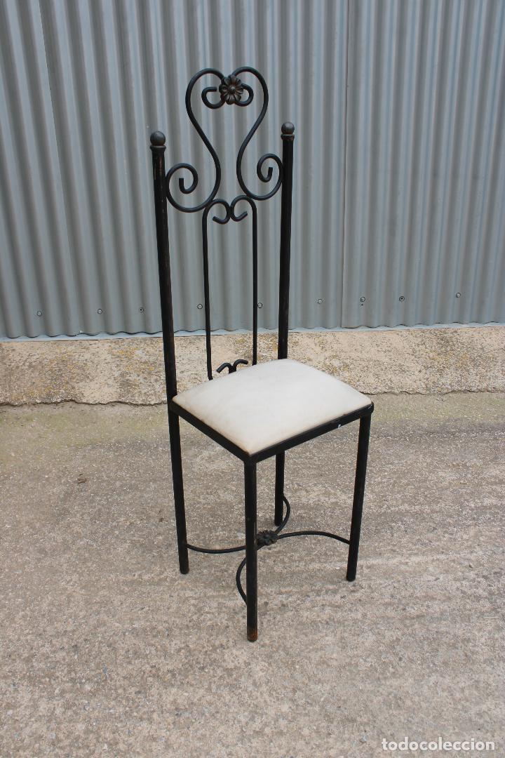 Antig&uuml;edades: silla recibidor de forja - Foto 4
