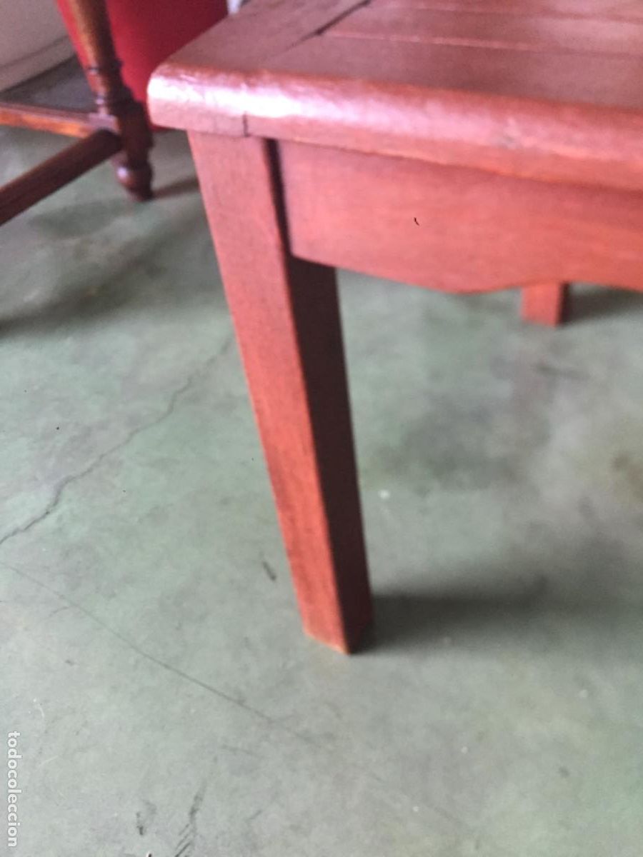 Antig&uuml;edades: Robusta e impecable mesa de madera de haya, pesada y rectangular. Perfecto estado. - Foto 2