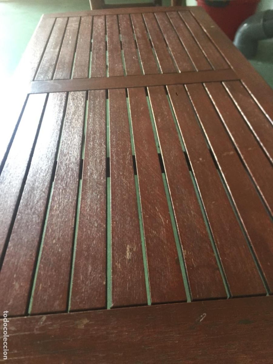 Antig&uuml;edades: Robusta e impecable mesa de madera de haya, pesada y rectangular. Perfecto estado. - Foto 5