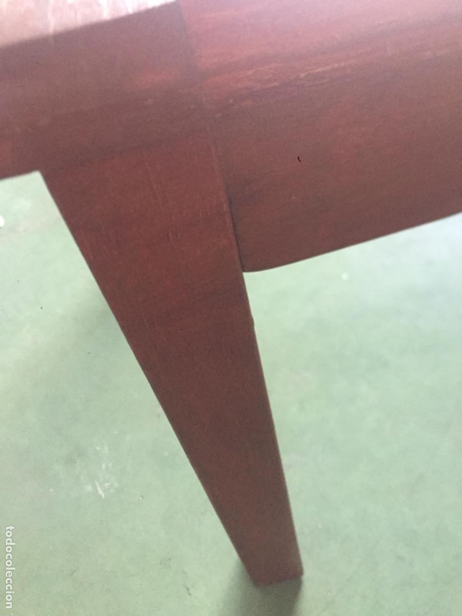 Antig&uuml;edades: Robusta e impecable mesa de madera de haya, pesada y rectangular. Perfecto estado. - Foto 6