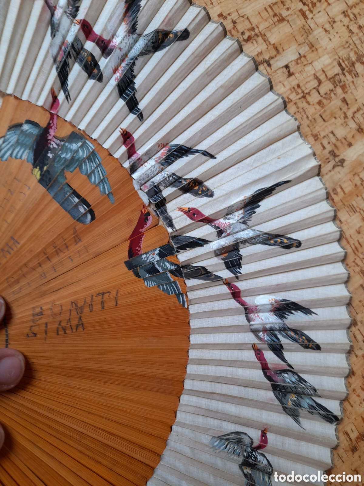 Antig&uuml;edades: Abanico pintado a mano - Foto 1