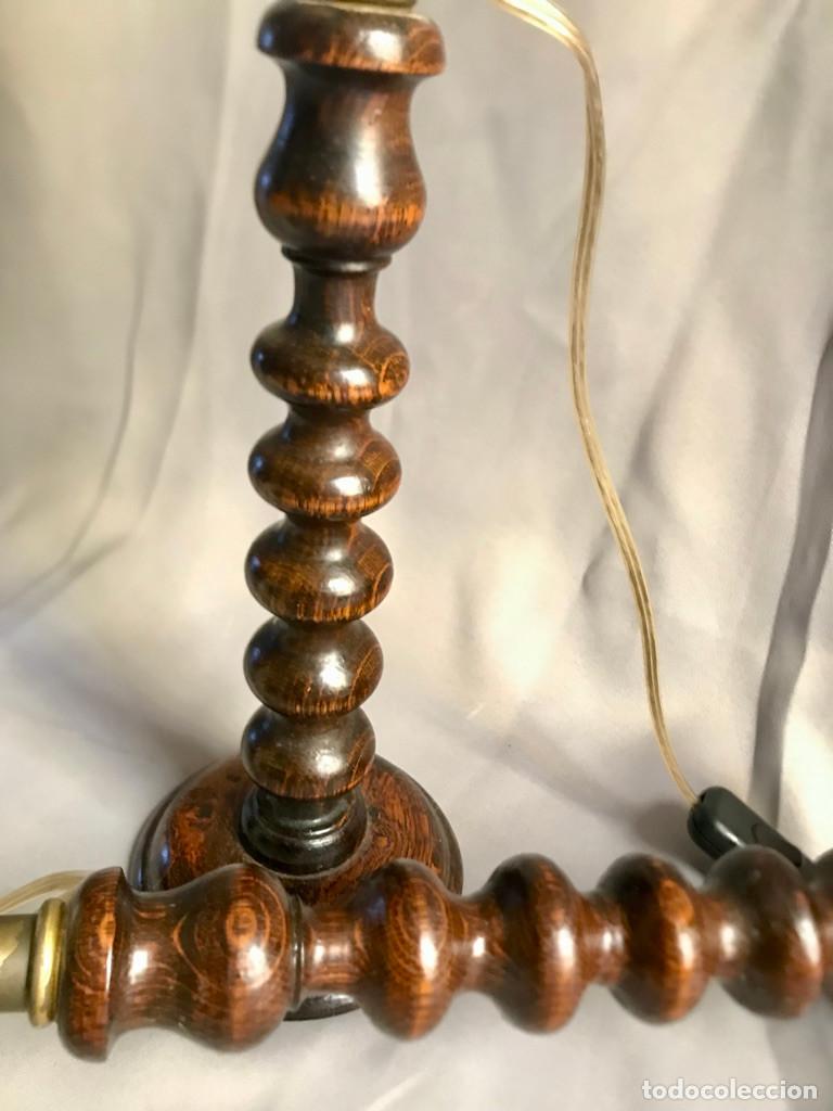 Antig&uuml;edades: pareja de l&aacute;mparas talladas - Foto 5