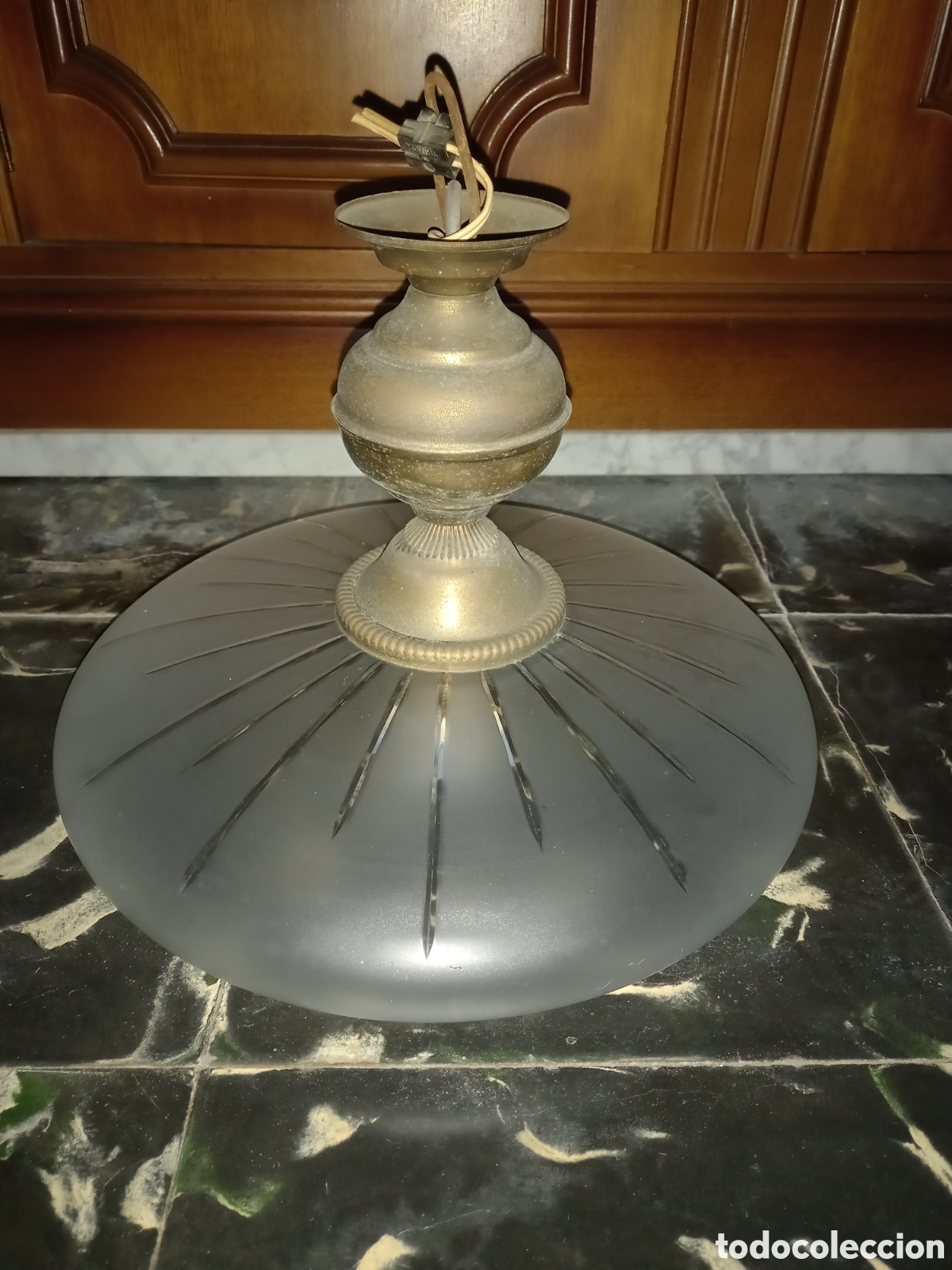 Antig&uuml;edades: Lampara techo broce - Foto 6