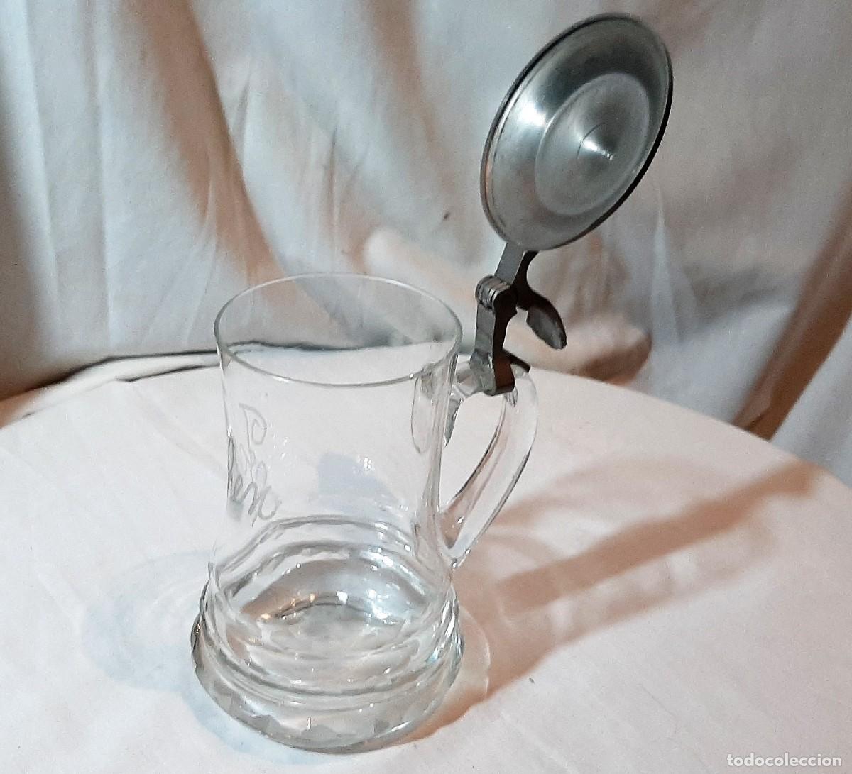 Antig&uuml;edades: Jarra de cristal con tapa - Foto 4