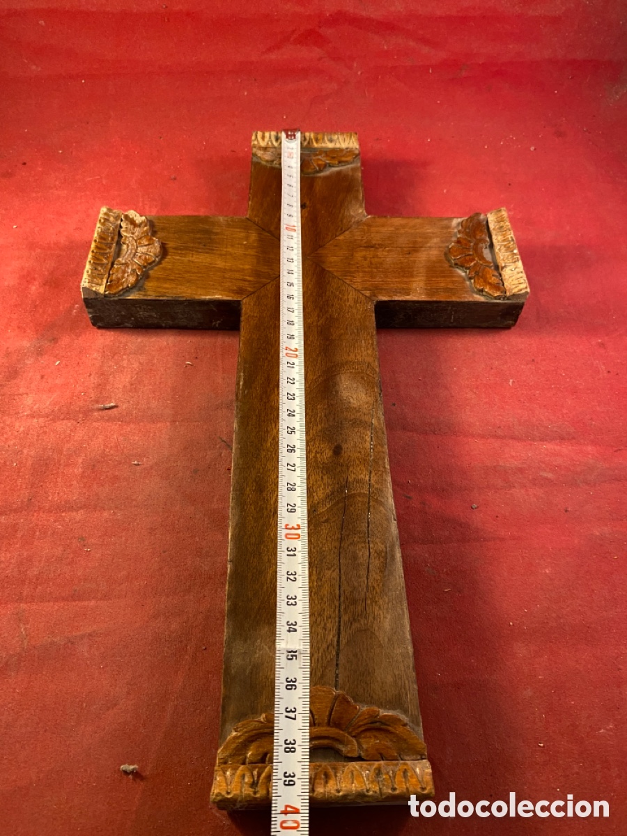 Antig&uuml;edades: Cruz de madera - Foto 2