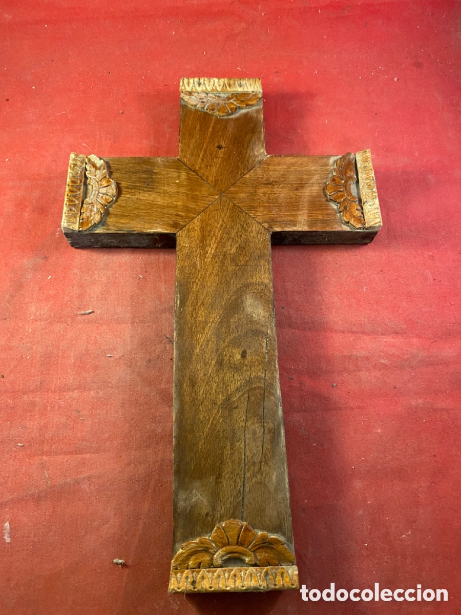 Antig&uuml;edades: Cruz de madera - Foto 1
