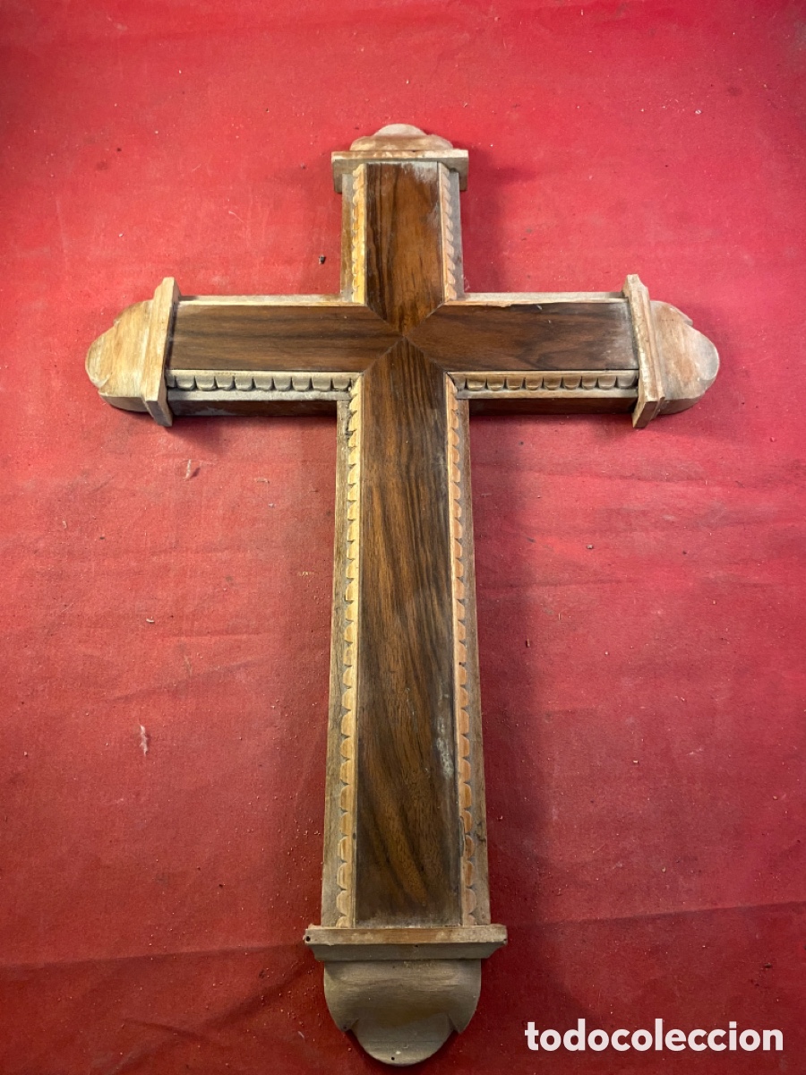 Antig&uuml;edades: Cruz de madera - Foto 1