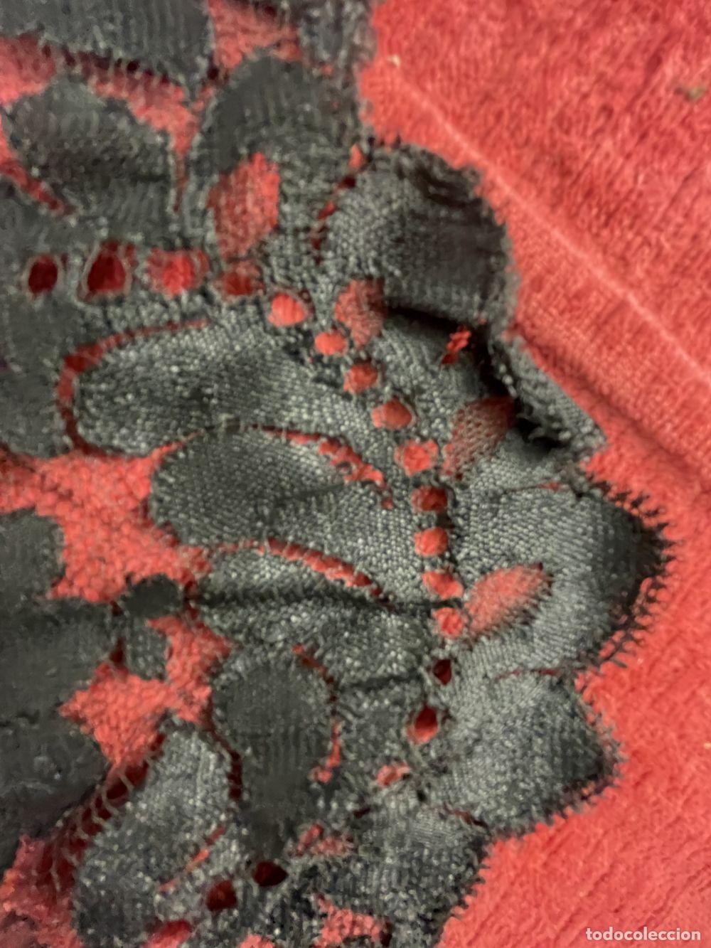 Antig&uuml;edades: MANTILLA RECTANGULAR DE TUL. BORDADA A MANO. ESPA&Ntilde;A. SIGLO XIX - Foto 14