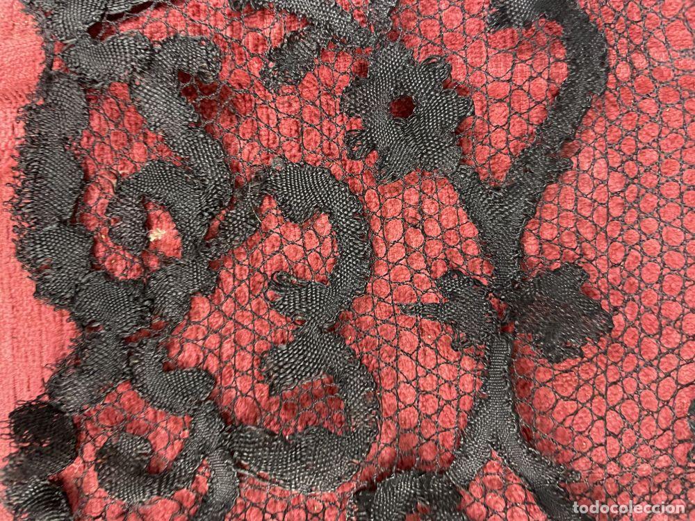 Antig&uuml;edades: MANTILLA RECTANGULAR. BORDADA A MANO. ESPA&Ntilde;A. SIGLO XIX - Foto 11