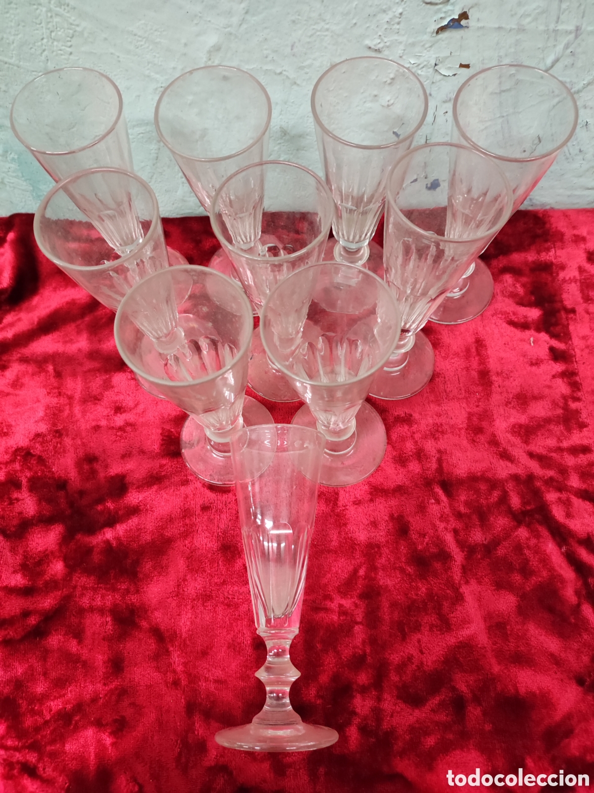 Antig&uuml;edades: 10 copas cristal antiguo - Foto 3