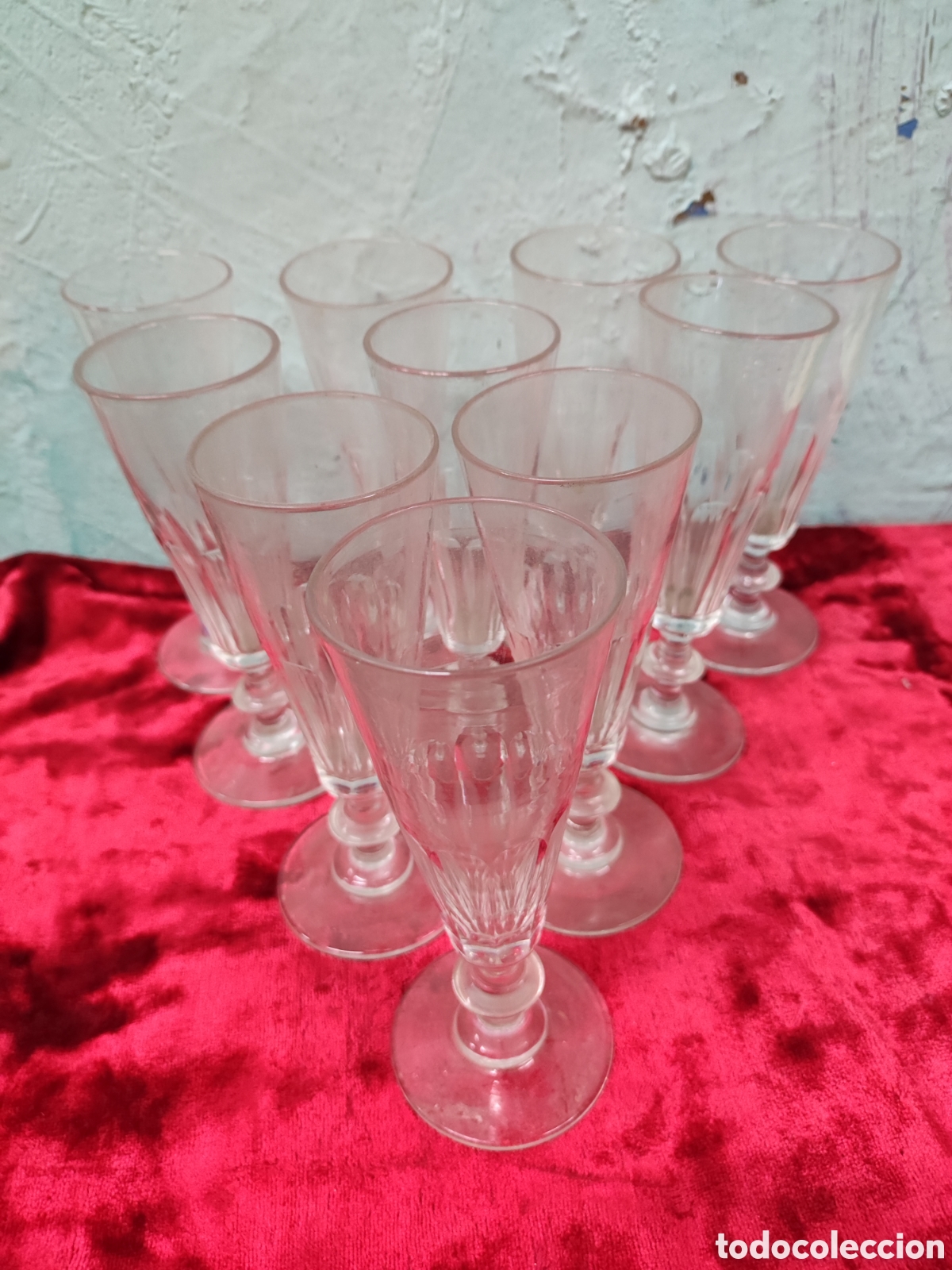 Antig&uuml;edades: 10 copas cristal antiguo - Foto 1