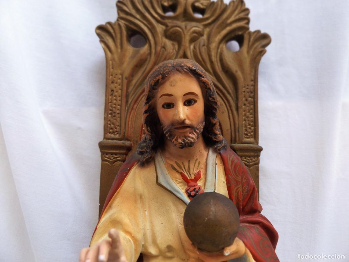 Antig&uuml;edades: sagrado corazon con trono - Foto 2