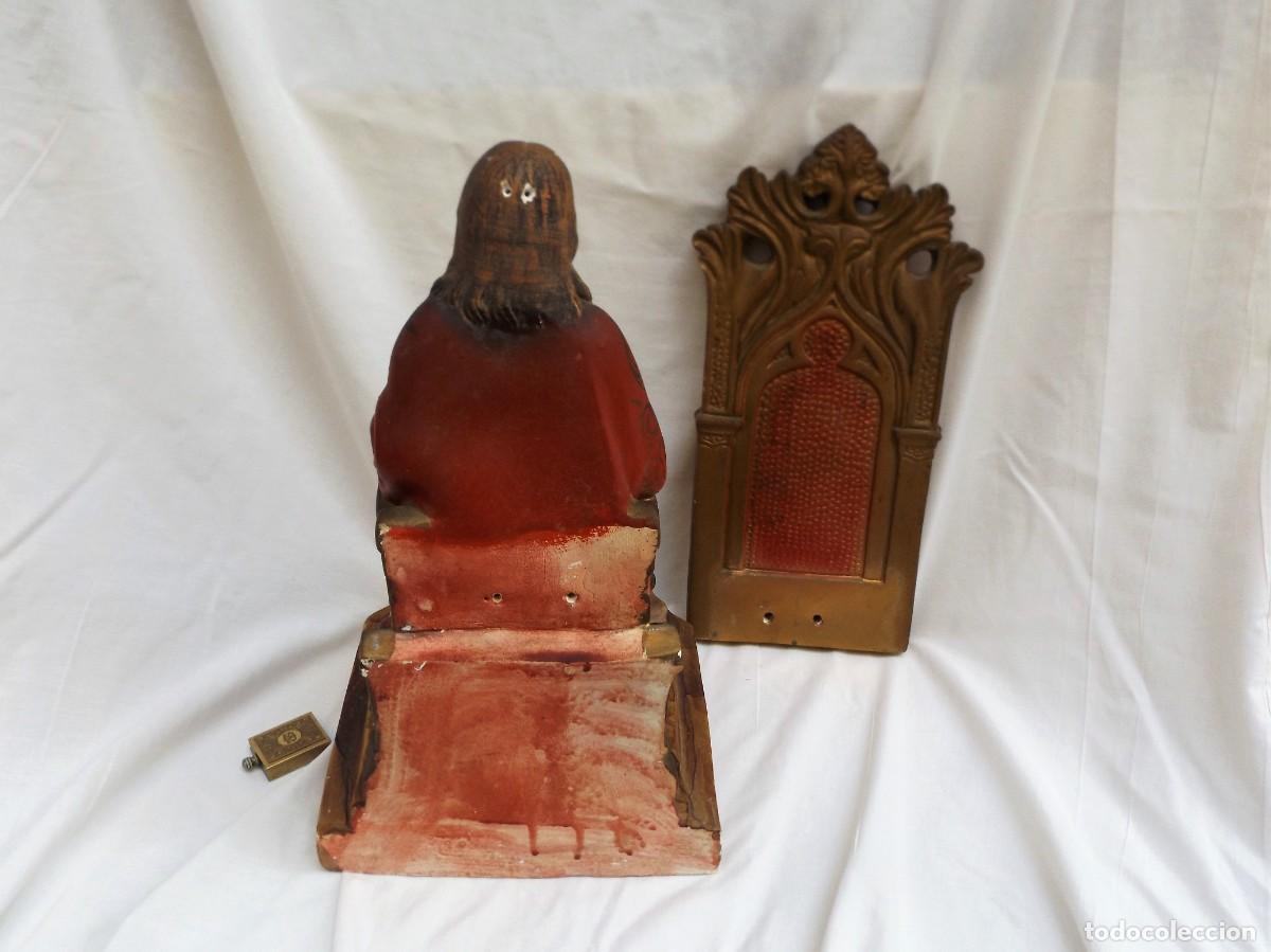 Antig&uuml;edades: sagrado corazon con trono - Foto 4