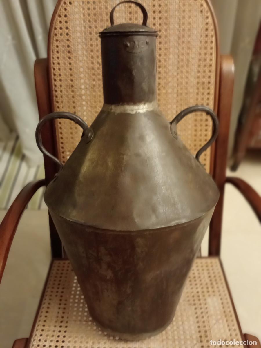Antig&uuml;edades: ANTIGUO CANTARO SEGURAMENTE DE ZINC - Foto 1