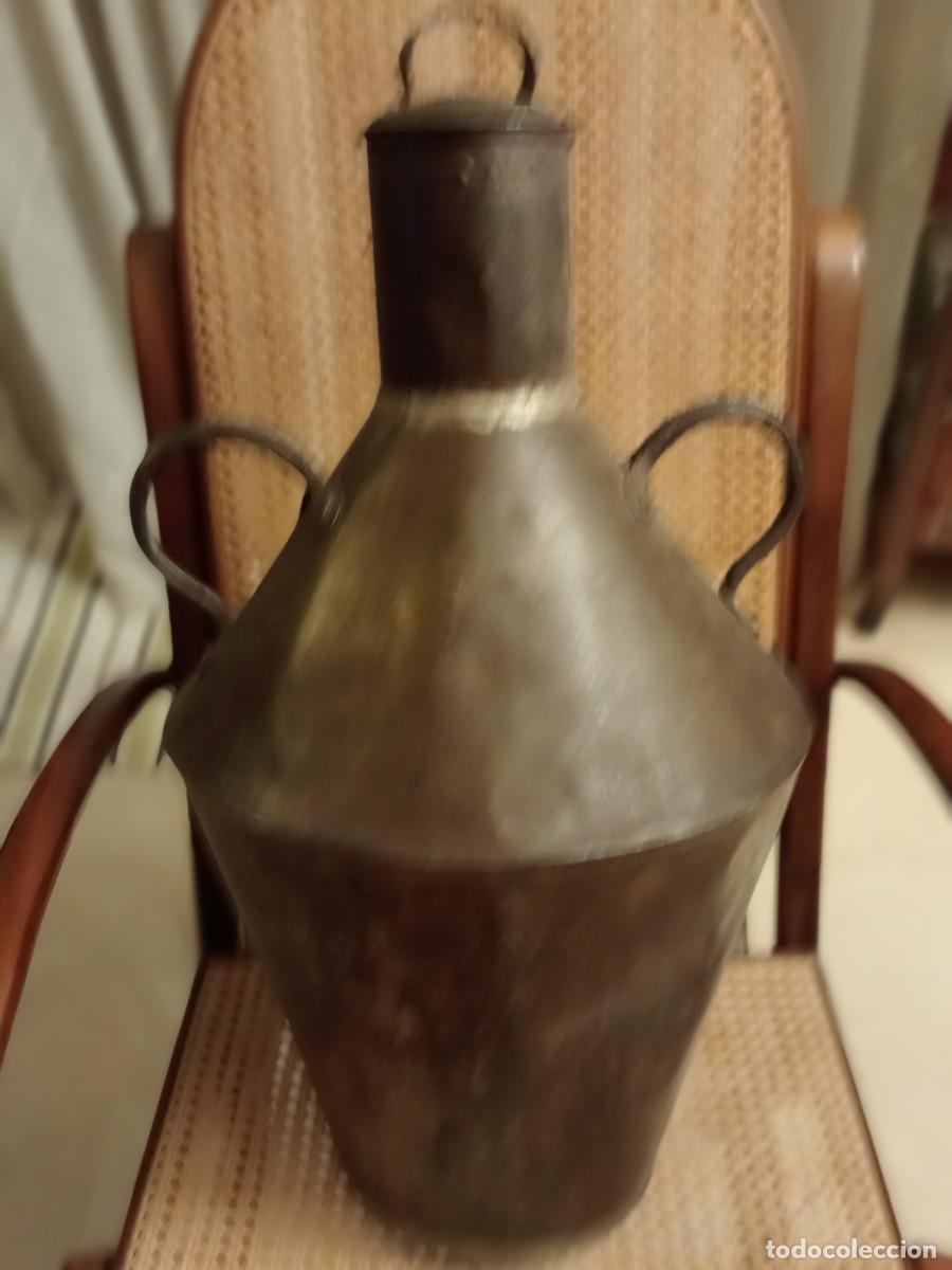 Antig&uuml;edades: ANTIGUO CANTARO SEGURAMENTE DE ZINC - Foto 2